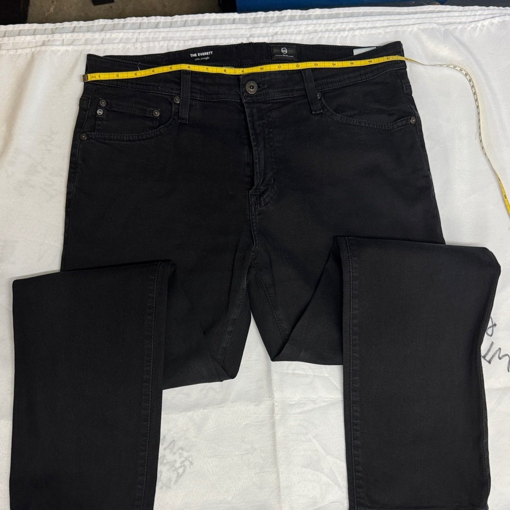 AG Adriano Goldschmied Everett Men's Slim Straight Black Jeans